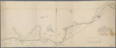 A-0871 Kaart van den Spaarndamschen dijk van de Zantpoort tot aan de stad Amsterdam, met de daarvoor lig..., 1833